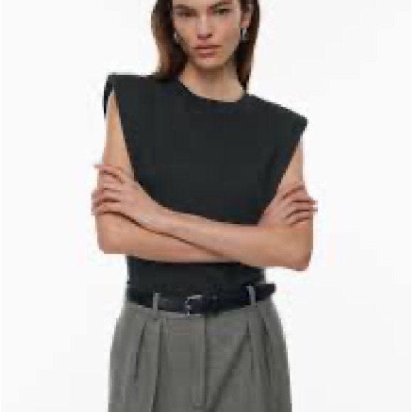 Shoulder Pad Tank, soft black - Picture 2 of 3